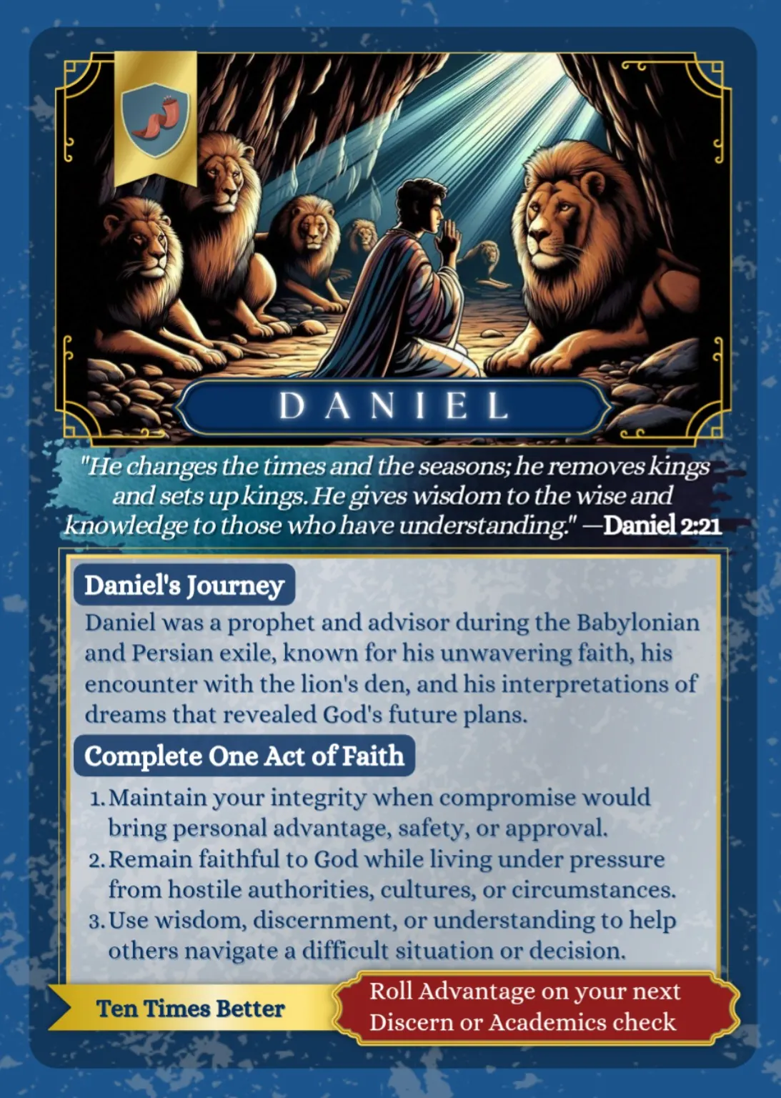 Daniel Hall of Faith full hero card